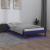 Cadru de pat single, cu LED, gri, 90x190 cm, lemn masiv GartenMobel Dekor