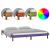 Cadru pat cu LED mic dublu 4FT maro miere 120x190 cm lemn masiv GartenMobel Dekor