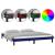 Cadru de pat cu LED mic dublu 4FT, negru, 120x190cm, lemn masiv GartenMobel Dekor