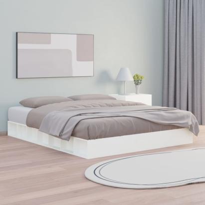 Cadru de pat, alb, 160x200 cm, lemn masiv GartenMobel Dekor