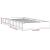 Cadru de pat mic single 2FT6, alb, 75x190 cm, lemn masiv GartenMobel Dekor