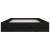 Cadru de pat mic single 2FT6, negru, 75x190 cm, lemn masiv GartenMobel Dekor