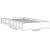 Cadru de pat single 3FT, alb, 90x190 cm, lemn masiv GartenMobel Dekor