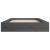 Cadru de pat dublu 4FT6, gri, 135x190 cm, lemn masiv GartenMobel Dekor