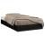 Cadru de pat dublu 4FT6, negru, 135x190 cm, lemn masiv GartenMobel Dekor