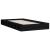 Cadru de pat dublu 4FT6, negru, 135x190 cm, lemn masiv GartenMobel Dekor