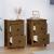 Noptiere, 2 buc, maro miere, 40x35x61,5 cm, lemn masiv de pin GartenMobel Dekor
