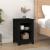 Noptiere, 2 buc., negru, 40x35x55 cm, lemn masiv de pin GartenMobel Dekor