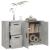 Servantă, gri beton, 100x33x59,5 cm, lemn prelucrat GartenMobel Dekor