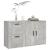 Servantă, gri beton, 100x33x59,5 cm, lemn prelucrat GartenMobel Dekor