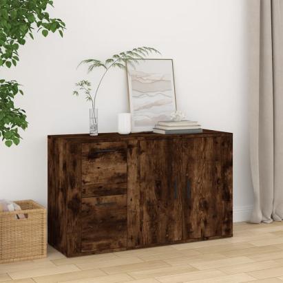 Servantă, stejar fumuriu, 100x33x59,5 cm, lemn compozit GartenMobel Dekor