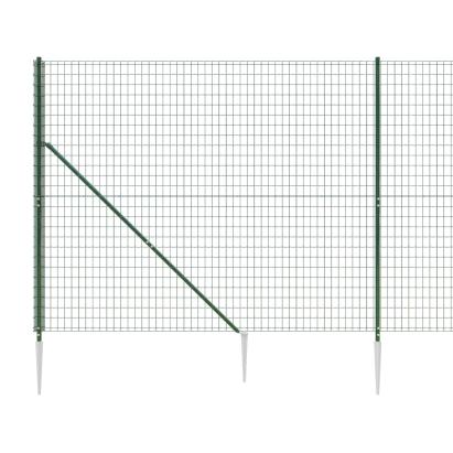 Gard plasă de sârmă cu țăruși de fixare, verde, 1,4x10 m GartenMobel Dekor