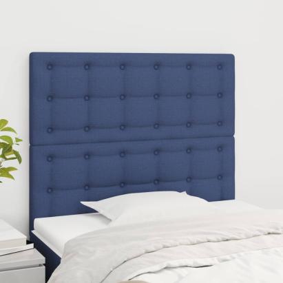 Tăblii de pat, 2 buc, albastru, 90x5x78/88 cm, textil GartenMobel Dekor