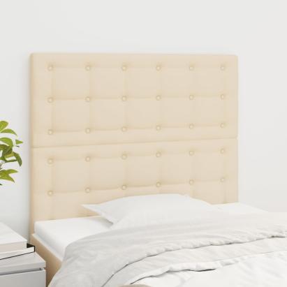 Tăblii de pat, 2 buc, crem, 100x5x78/88 cm, textil GartenMobel Dekor