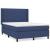 Pat box spring cu saltea, albastru, 140x200 cm, textil GartenMobel Dekor
