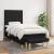 Pat box spring cu saltea, negru, 80x200 cm, textil GartenMobel Dekor
