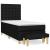 Pat box spring cu saltea, negru, 80x200 cm, textil GartenMobel Dekor