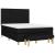 Pat box spring cu saltea, negru, 140x190 cm, textil GartenMobel Dekor