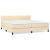 Pat box spring cu saltea, crem, 200x200 cm, textil GartenMobel Dekor
