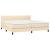 Pat box spring cu saltea, crem, 200x200 cm, textil GartenMobel Dekor
