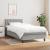 Pat box spring cu saltea, gri deschis, 100x200 cm, textil GartenMobel Dekor