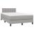 Pat continental cu saltea, gri deschis, 120x200 cm, textil GartenMobel Dekor
