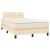 Pat box spring cu saltea, crem, 120x200 cm, textil GartenMobel Dekor