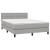 Pat box spring cu saltea, gri deschis, 140x190 cm, textil GartenMobel Dekor