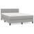 Pat box spring cu saltea, gri deschis, 140x190 cm, textil GartenMobel Dekor