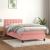 Pat box spring cu saltea, roz, 90x200 cm, catifea GartenMobel Dekor