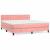 Pat box spring cu saltea, roz, 180x200 cm, catifea GartenMobel Dekor