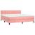Pat box spring cu saltea, roz, 180x200 cm, catifea GartenMobel Dekor