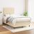 Pat box spring cu saltea, crem, 120x200 cm, textil GartenMobel Dekor