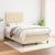 Pat box spring cu saltea, crem, 120x200 cm, textil GartenMobel Dekor
