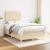 Pat box spring cu saltea, crem, 120x200 cm, textil GartenMobel Dekor