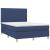 Pat box spring cu saltea, albastru, 140x200 cm, textil GartenMobel Dekor