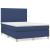 Pat box spring cu saltea, albastru, 140x200 cm, textil GartenMobel Dekor