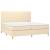 Pat box spring cu saltea, crem, 200x200 cm, textil GartenMobel Dekor