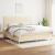 Pat box spring cu saltea, crem, 200x200 cm, textil GartenMobel Dekor