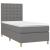 Pat box spring cu saltea, gri închis, 90x200 cm, textil GartenMobel Dekor