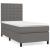 Pat box spring cu saltea, gri, 90x190 cm, piele ecologică GartenMobel Dekor