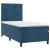 Pat box spring cu saltea, albastru închis, 90x200 cm, catifea GartenMobel Dekor