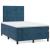 Pat box spring cu saltea, albastru închis, 120x200 cm, catifea GartenMobel Dekor