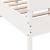 Cadru de pat cu tăblie, alb, 120x200 cm, lemn masiv de pin GartenMobel Dekor
