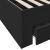 Cadru de pat cu sertare negru 200x200 cm lemn prelucrat GartenMobel Dekor