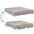 Cadru de pat cu sertare gri sonoma 200x200 cm lemn prelucrat GartenMobel Dekor