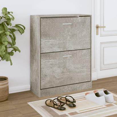 Pantofar, gri beton, 63x24x81 cm, lemn compozit GartenMobel Dekor