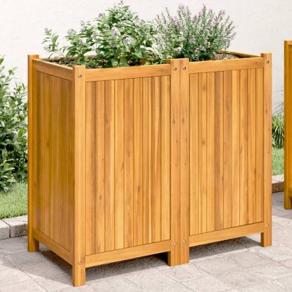 Jardinieră de grădină cu căptușeală, 84x42x75 cm, lemn acacia GartenMobel Dekor