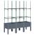 Jardinieră de grădină cu spalier, gri, 120x40x142,5 cm, PP GartenMobel Dekor