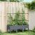 Jardinieră de grădină cu spalier, gri, 120x40x142,5 cm, PP GartenMobel Dekor